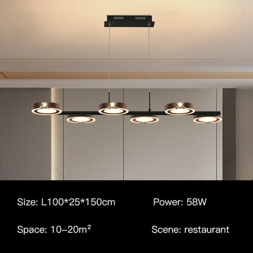 Modern LED pendant light with elegant minimalist design for interiors - vue 13 sur 18