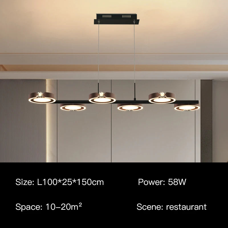 Modern LED pendant light with elegant minimalist design for interiors - vue 12 sur 18