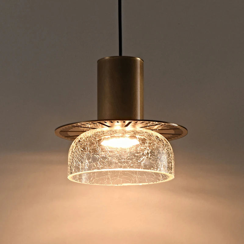 Adjustable creative glass pendant light for indoor lighting - vue 5 sur 12
