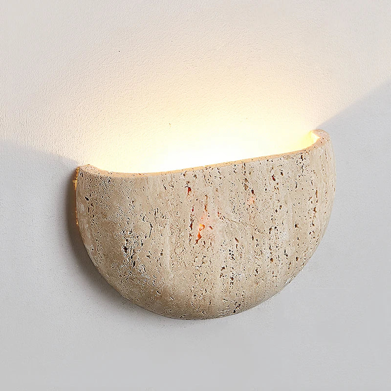Yellow stone wall light home decor staircase corridor bedroom headboard LED