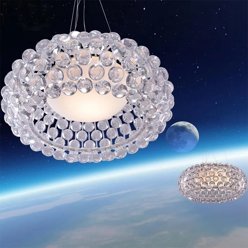 Modern nordic round pendant light for contemporary spaces - vue 4 sur 6