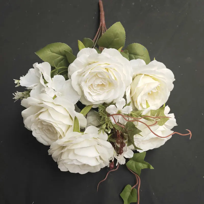 Silk rose bouquet for wedding and garden decoration