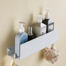 shower shelf with hook for bathroom and kitchen items