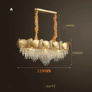 modern crystal chandelier with tassels and stainless steel