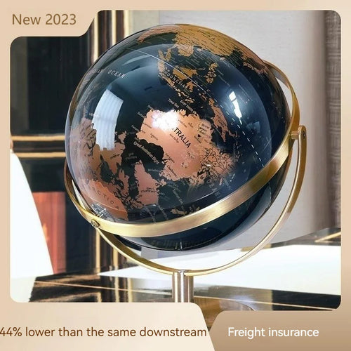 globe rotatif décoratif style européen pour bureau à domicile - vue 3 sur 9