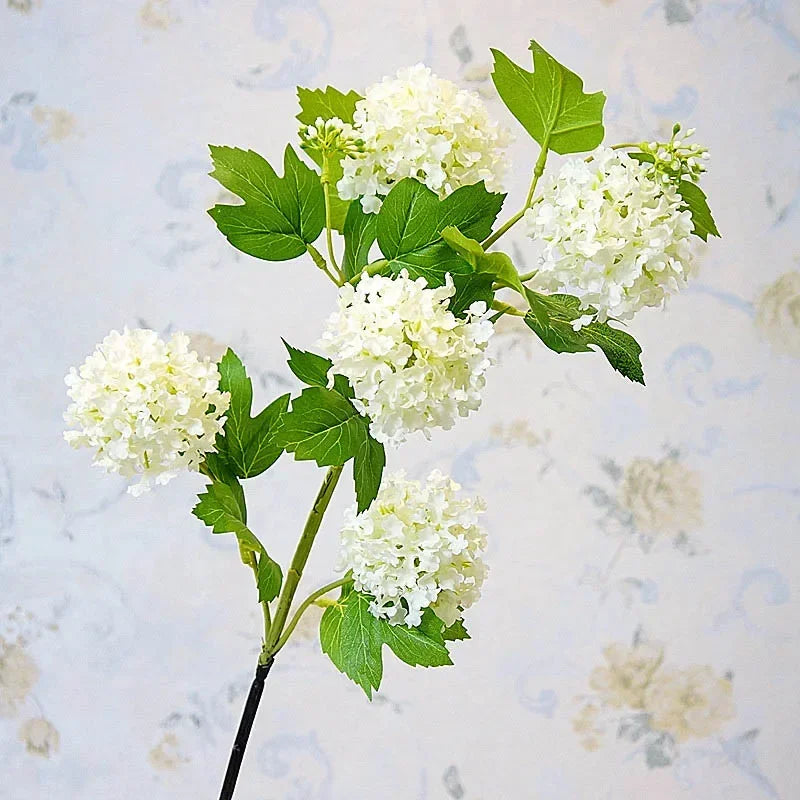 Luxury snowball hydrangea artificial flowers for interior decoration - vue 3 sur 6