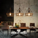Industrial loft cage pendant light