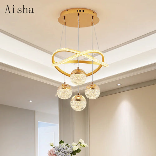 Modern LED chandelier for stylish and luxurious interior decor - vue 3 sur 12