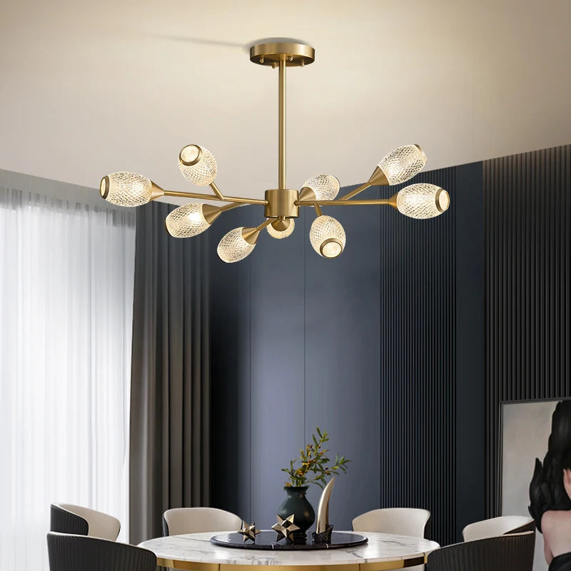 Modern copper ceiling light for elegant lighting - vue 4 sur 10