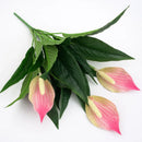 Tropical artificial monstera and anthurium plants for indoor decoration