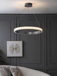 Minimalist aluminium and acrylic pendant light with modern elegant design