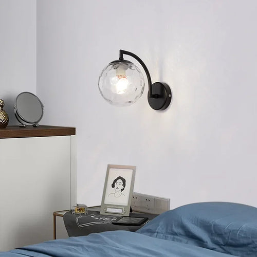 Nordic minimalist glass ball wall light for home - vue 5 sur 10