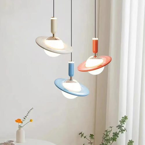 saturno design led chandelier adjustable in height - vue 2 sur 9