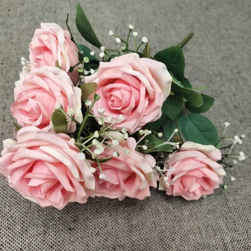 Silk rose bouquet for wedding and party decoration - vue 9 sur 13
