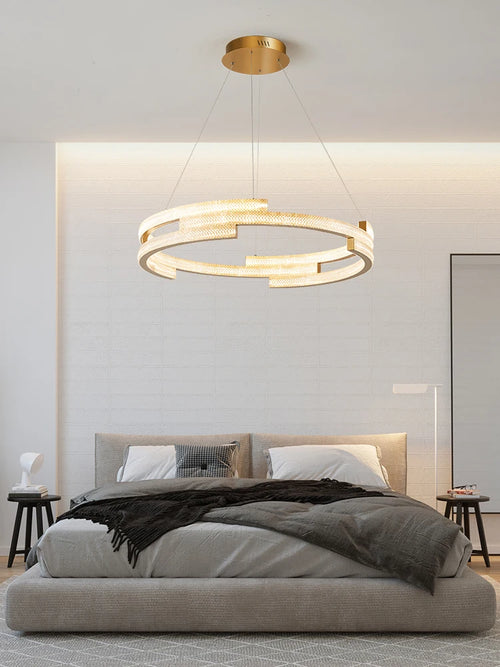 Elegant circular designer pendant light for modern interiors - vue 3 sur 12