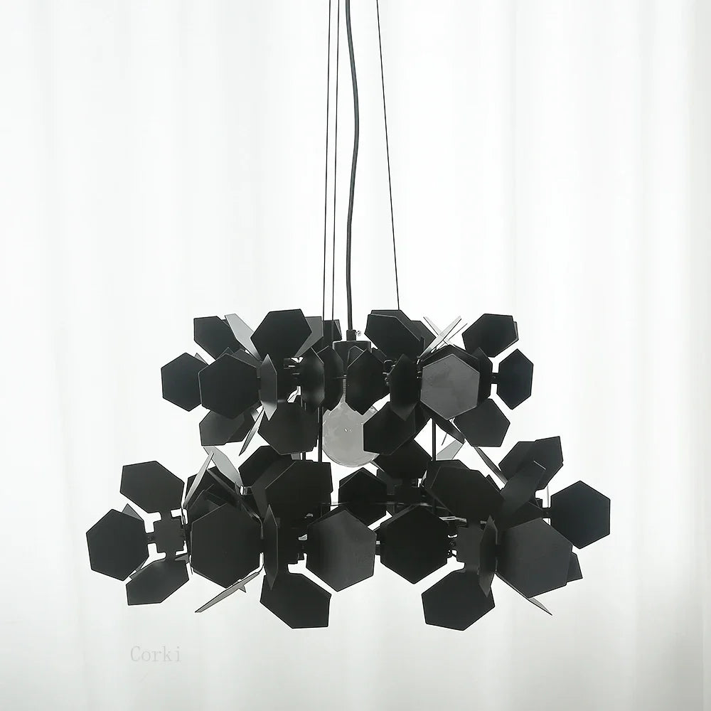 Modern iron pendant light Scandinavian design for elegant interior - vue 5 sur 7