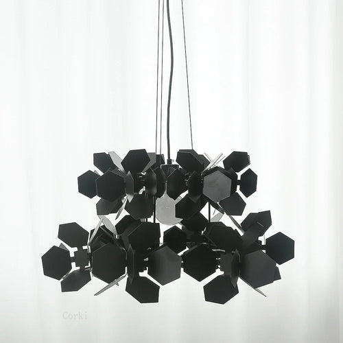 Modern iron pendant light Scandinavian design for elegant interior - vue 6 sur 7