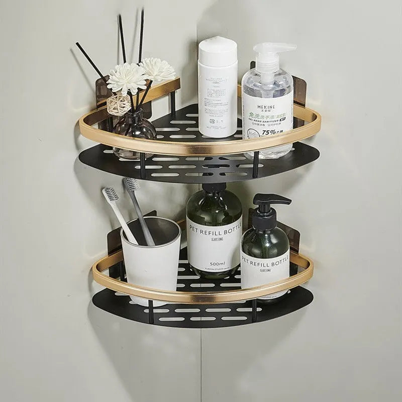 luxury rustproof wall shelves for bathroom accessories - vue 9 sur 17