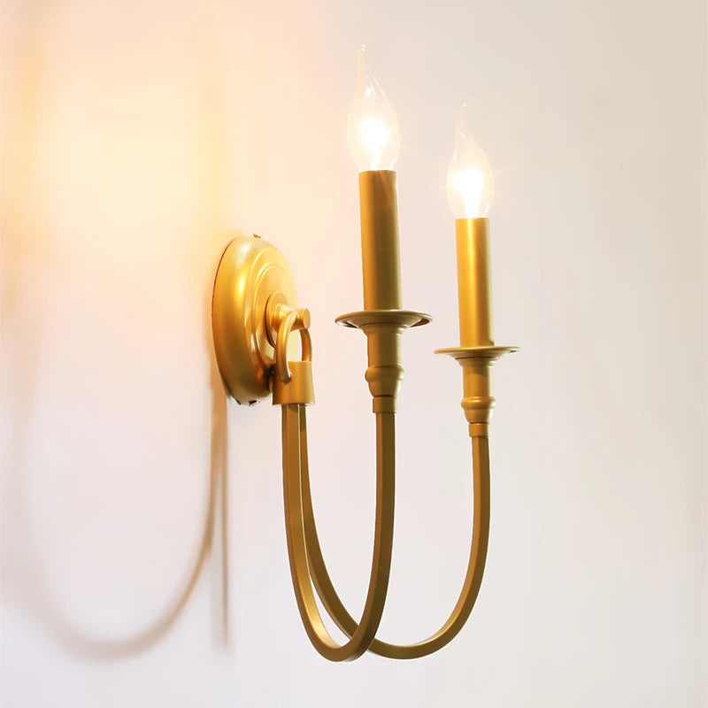 Vintage copper-effect wall light for elegant interiors
