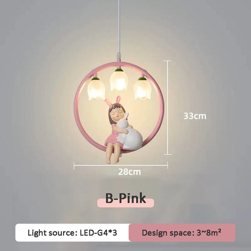 Cute pendant light for modern little girl's bedroom - vue 9 sur 12