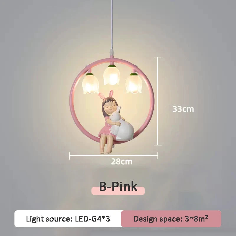 Cute pendant light for modern little girl's bedroom - vue 8 sur 12
