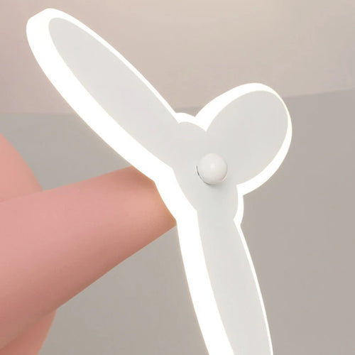 Helicopter LED ceiling fan pendant light for children with remote control - vue 6 sur 8