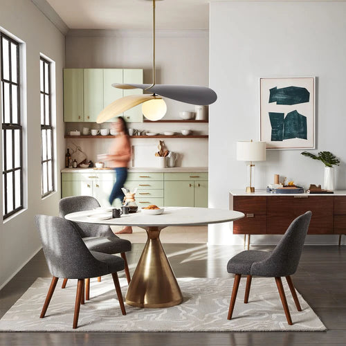 Metal and glass pendant light for bar, shop and kitchen - vue 6 sur 6