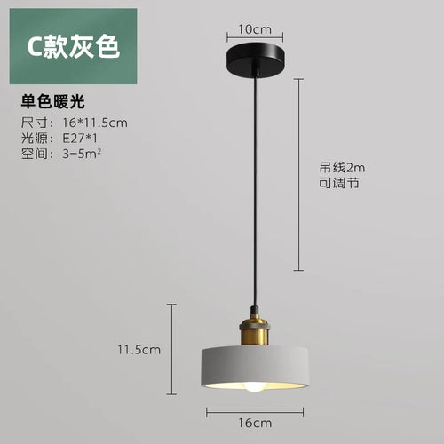 Industrial style LED pendant light - vue 22 sur 22