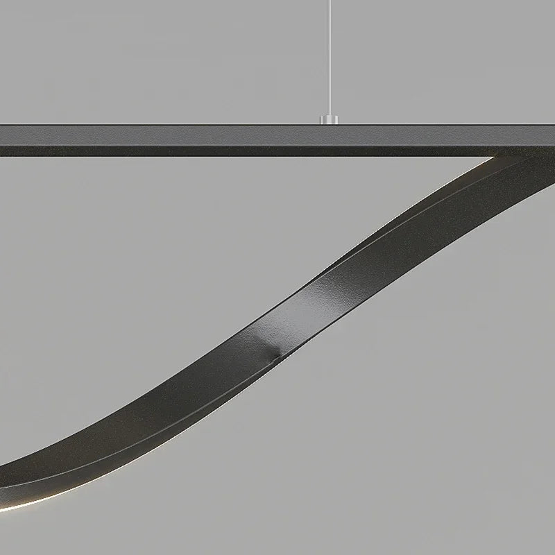 Minimalist glass LED pendant light with dimmer for home - vue 6 sur 8