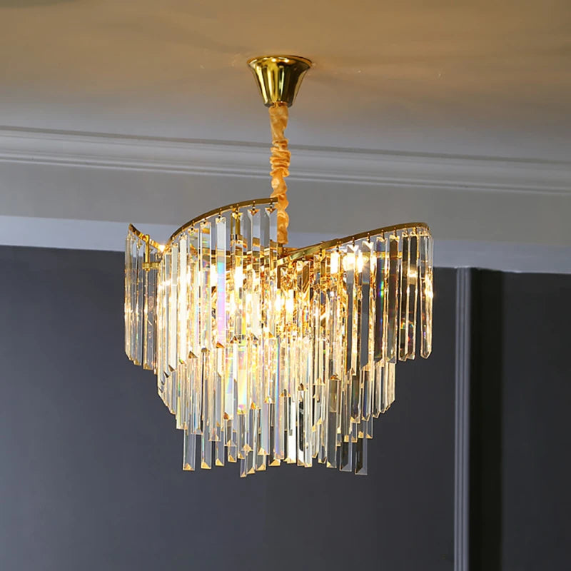 Dimmable crystal chandelier for an elegant atmosphere - vue 6 sur 11