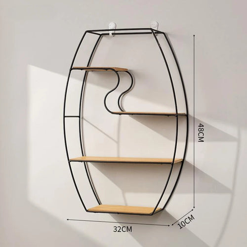 etagère murale créative en fer pour rangement cosmétiques suspendu - vue 12 sur 11