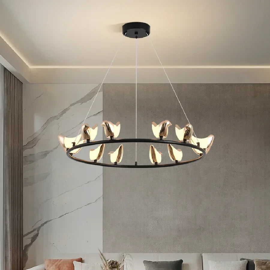 Creative bird-shaped pendant light for modern decor