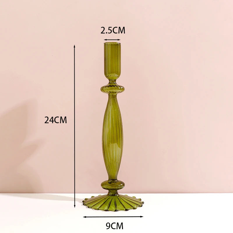 European glass candle holder for decoration and weddings - vue 28 sur 30
