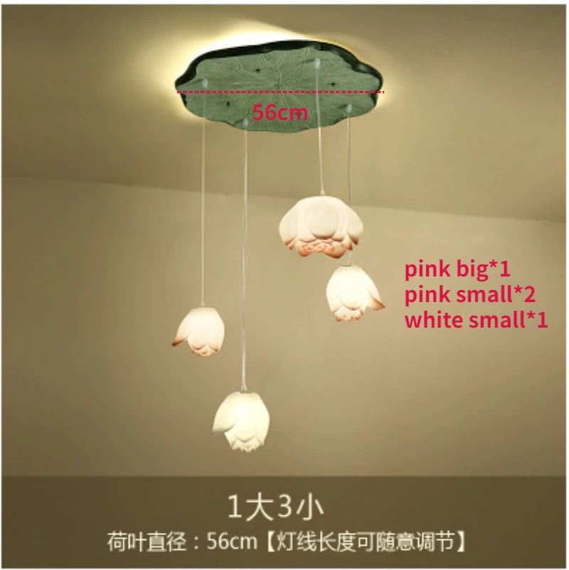 suspension lotus en verre pour décoration d intérieur
