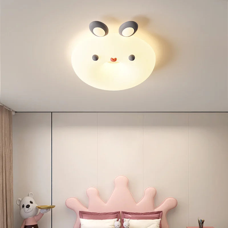 Cute cat LED ceiling light for children's room prince and princess - vue 4 sur 13