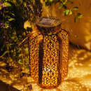 Retro solar iron lamp for outdoor decoration