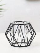 transparent flower arrangement for interior decoration with water plants