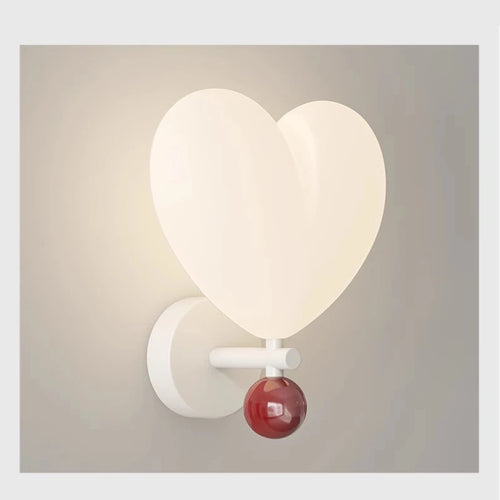 Modern heart-shaped wall light for children's bedroom - vue 7 sur 22