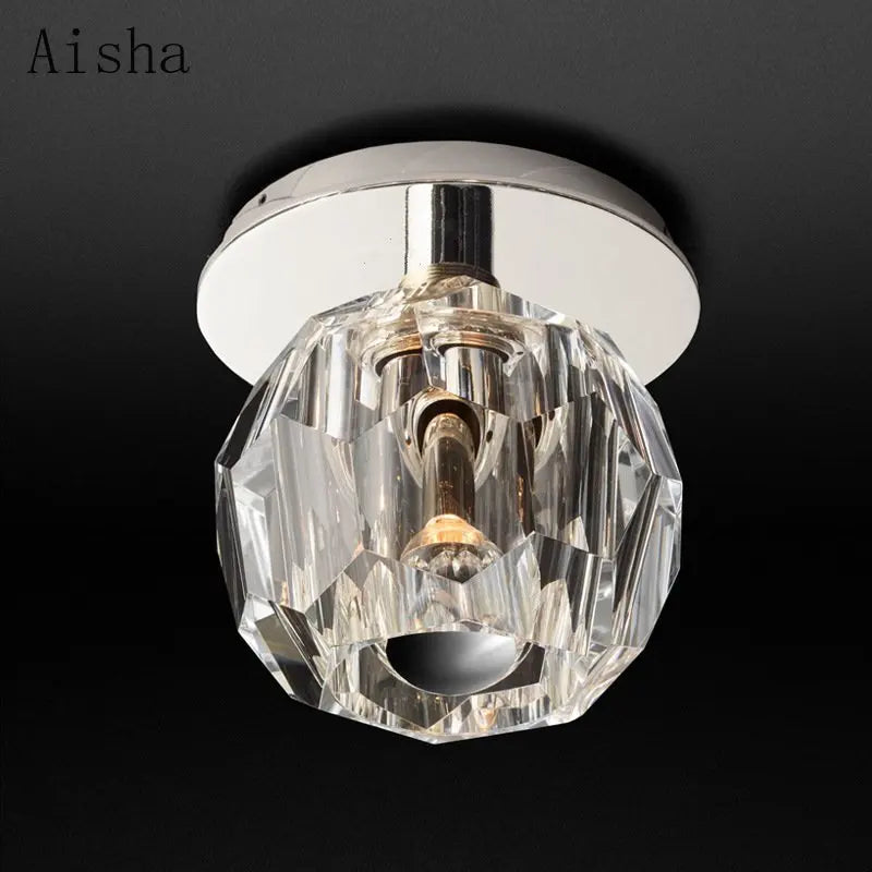 Nordic crystal ceiling light for stylish interior décor
