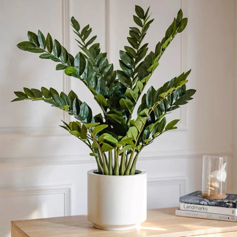 Artificial tropical money tree realistic decorative plastic plant - vue 5 sur 13