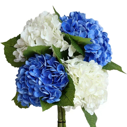 Set of 4 realistic artificial hydrangea flowers for decoration and weddings - vue 12 sur 18