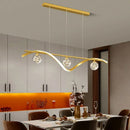 Minimalist glass LED pendant light with dimmer for home