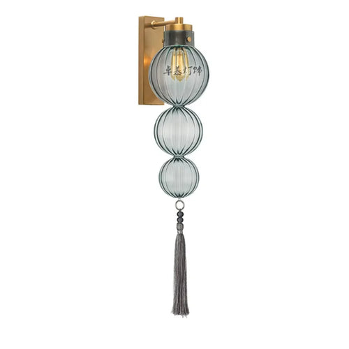 suspension en verre teinté style chinois pour décoration intérieure - vue 13 sur 15
