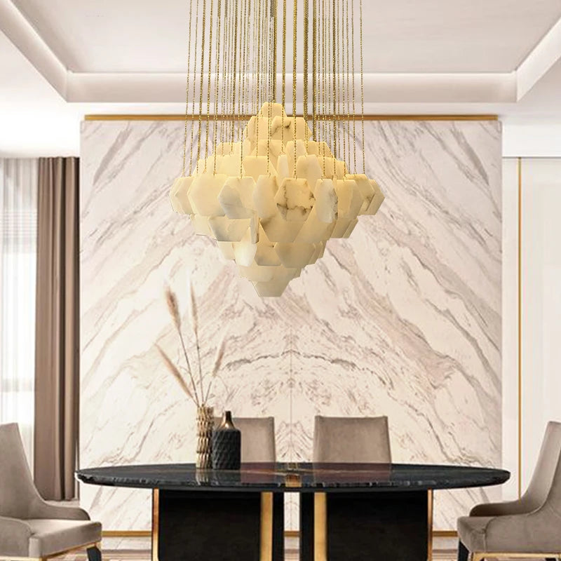 Modern natural stone chandelier for interior decoration 2024