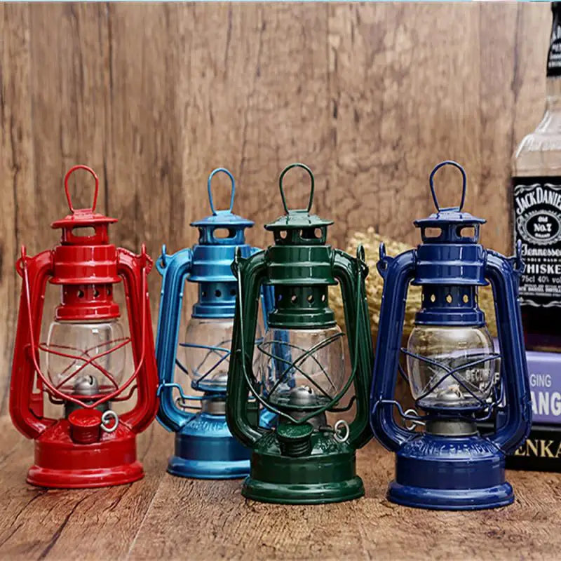 retro portable lantern for camping and vintage photo props