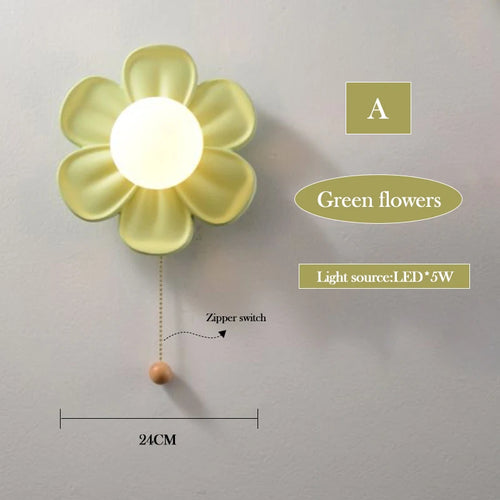 Flower wall light for modern princess bedroom - vue 11 sur 14