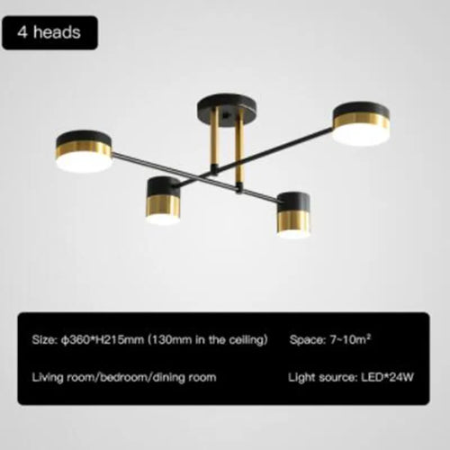 Modern nordic LED chandelier for interior - vue 10 sur 11