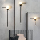 Modern creativity ball wall light with glass lampshade