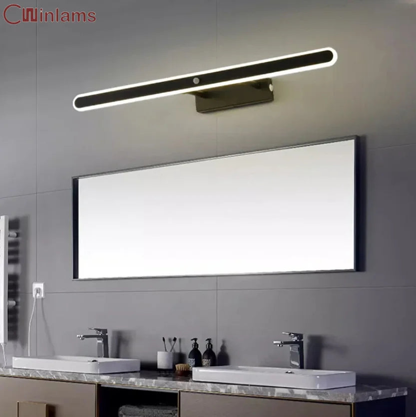wall light with sensor for interior lighting and mirror