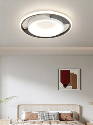 Nordic rectangular LED ceiling light with dimmable remote control